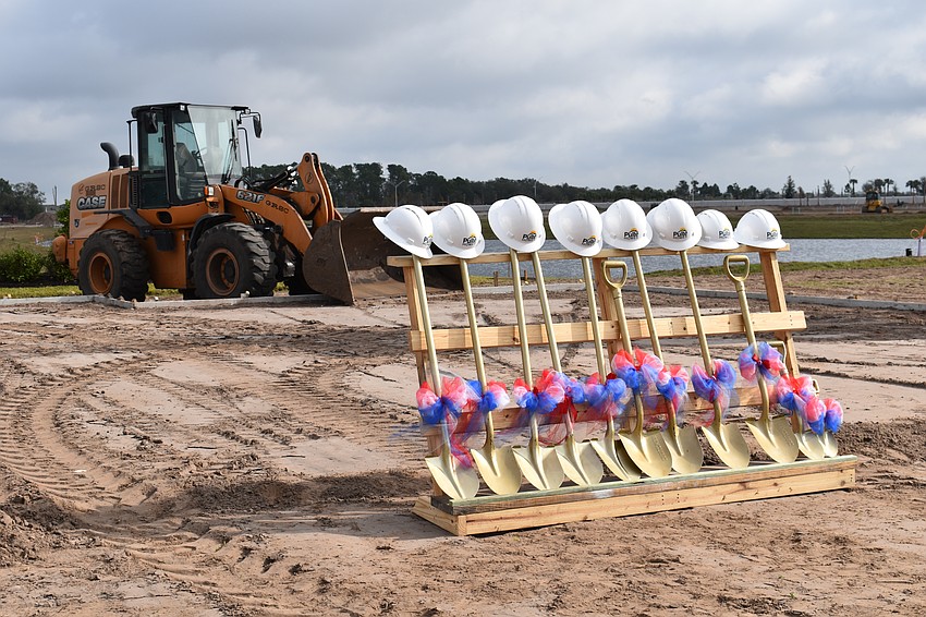 Every groundbreaking news shovels and helmets.