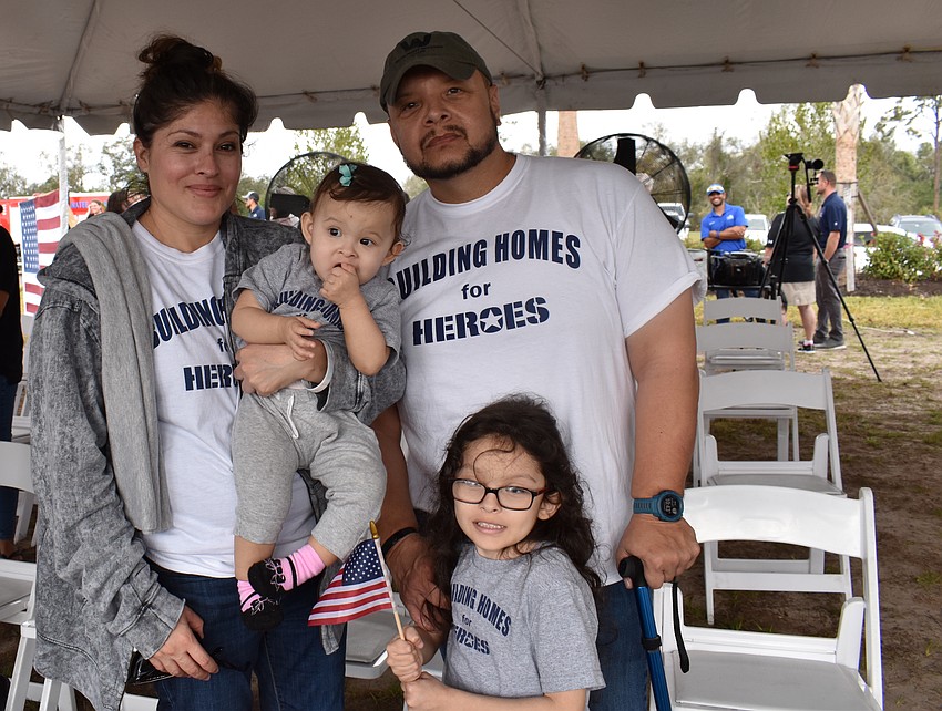 Ivette, 1-year-old Lyanna, 5-year-old Lucious, and retired Army Sgt. Lucio Gaytan will be living in a mortgage-free home due to the PulteGroup’s Built to Honor program.