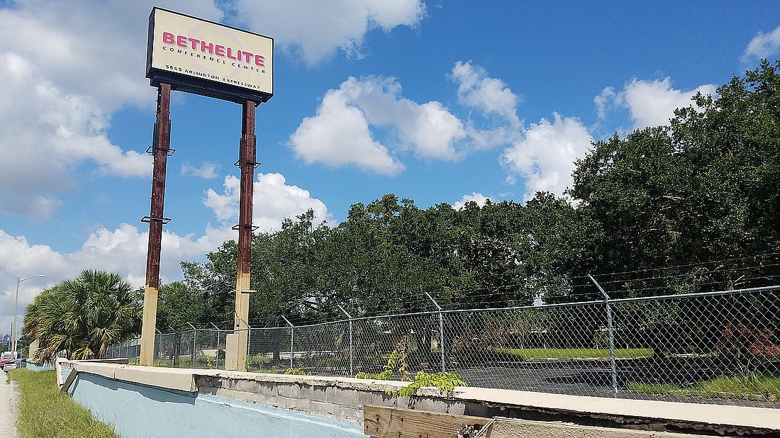 The Bethelite property, originally the Thunderbird Motor Hotel and Dinner Theatre, north along the Arlington Expressway east of the former Town & Country Shopping Center.