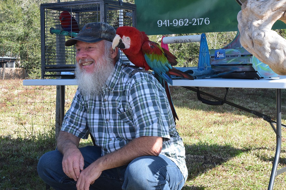 Greg Para, the owner of Sarasota Parrot Conservatory, talks about how friendly the birds can be with people.