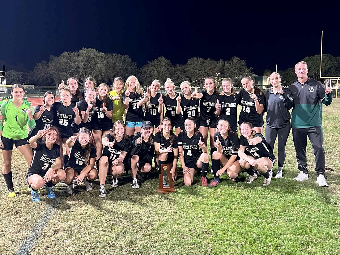 3. Lakewood Ranch girls soccer won its first district championship since 2018-2019 with a 2-0 home win over North Port on Feb. 1.
