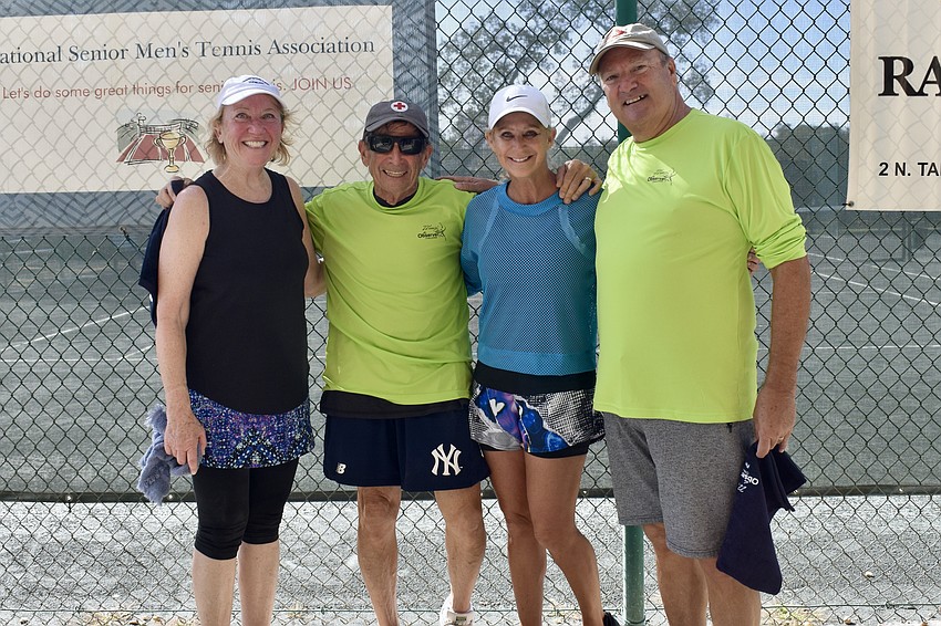 Division 2 consolation finalists Judy Robson, Larry Kahn, Christy Prather and Andrew Kennedy