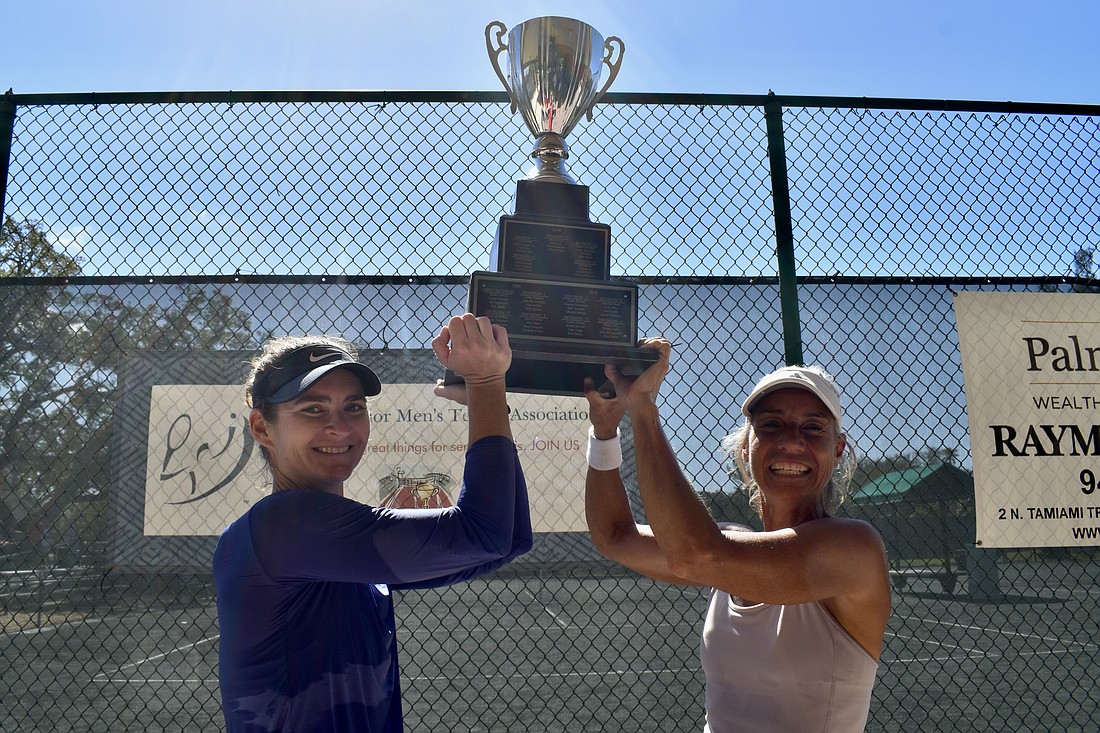 Division 1 champions Caitlin McCormick and Angie Eason