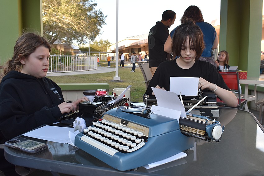 Tallulah Brand and Raygan Coyer summon their innner Whitman to create poems on vintage typewriters.