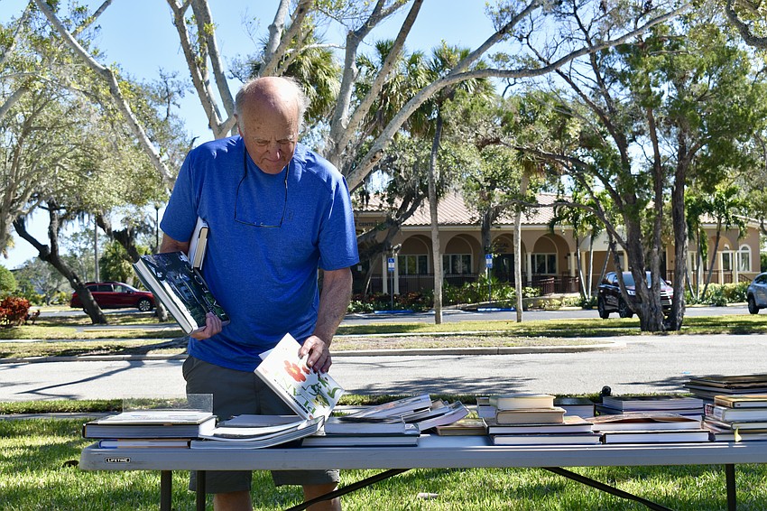 Lee Markell checks out the selection.
