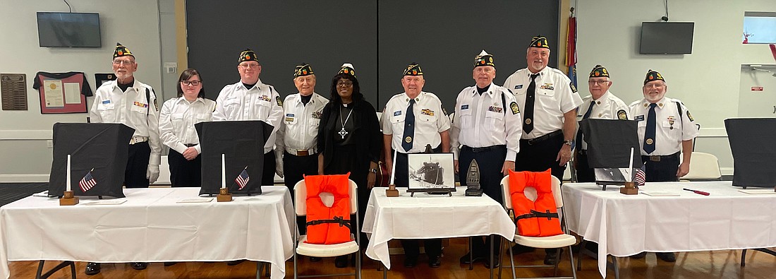 American Legion Flagler Post 115 executive officers and honor guard. Photo by Ophelia Beier