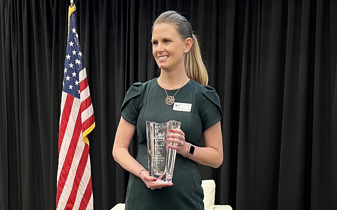 Jackie Rowland, president and CEO of the Russell Rowland Inc. engineering firm, was named the overall JAX Chamber 2023 Small Business Leader of the Year on Feb. 7.