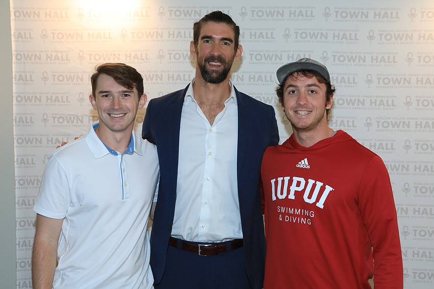 Reilly Kleinhen, Michael Phelps and Jason Harary