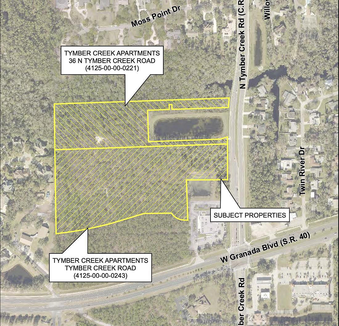 The Tymber Creek apartments project was issued another continuance by the Ormond Beach City Commission on Tuesday, Feb. 7. Courtesy of the city of Ormond Beach