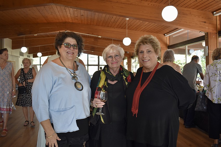 Evelyn & Arthur store manager Aliki Gable, Sarasota Garden Club Vice President CJ Danna and Donte's Den Founder Marsha Panuce.