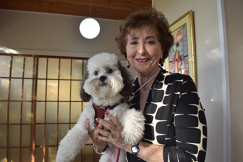 Panuche with Pooches Fashion Show models Moxi and Barbara Brizdle.