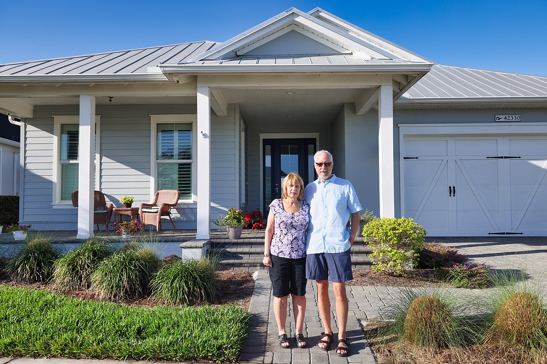 Pioneers Robin and Richard Kinley, the first residents to buy and move into Babcock Ranch.