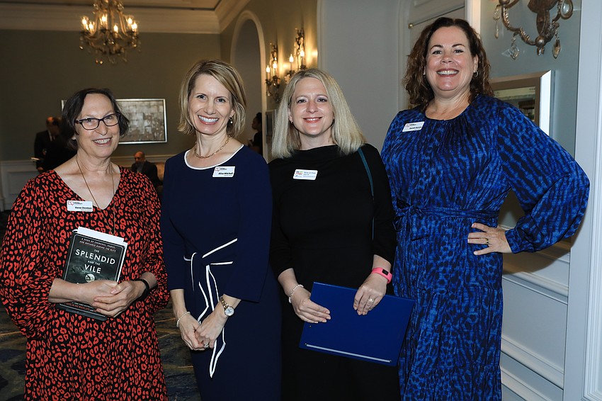 Event chairwoman Ilene Denton, Library Foundation Executive Director Alisa Mitchell, Renee Di Pilato and Sarah Karon