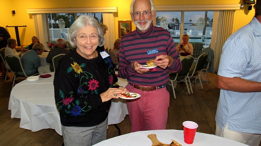 Eleanor McConnell and Dr. Jay Smith at the welcome back party.