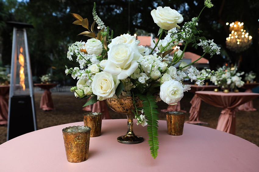 Guests mingled outside before the program's start.