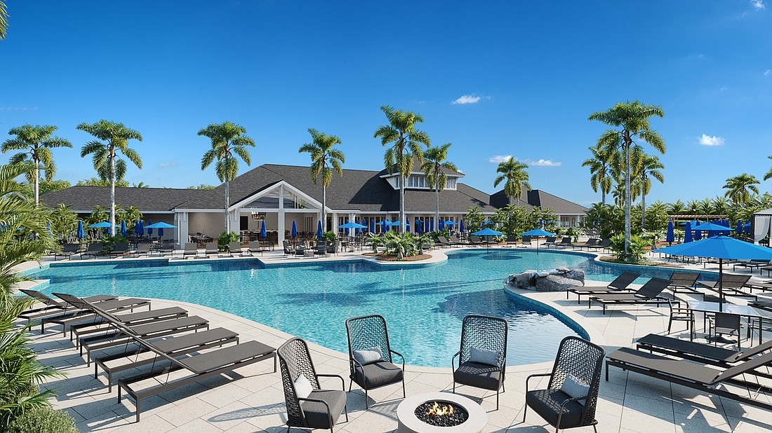The resort-style pool will be one of the main amenities at Wild Blue at Waterside.
