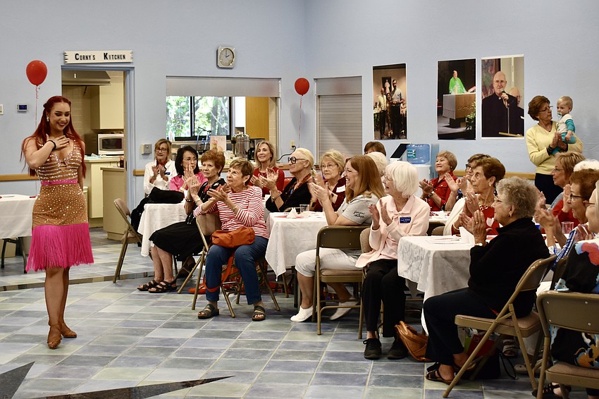 Madyson Hart receives a round of applause.