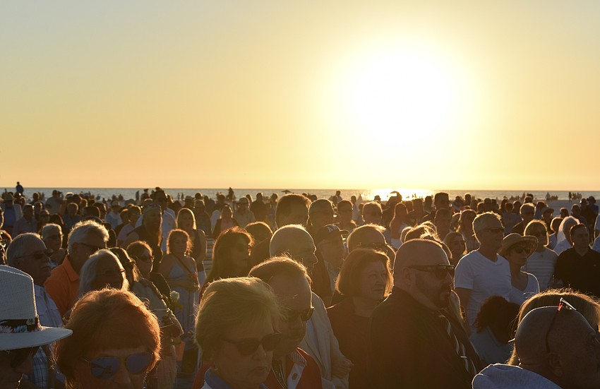 Over 310 registered couples gather for the annual Say 'I Do' Again vow renewal ceremony on Siesta Key.