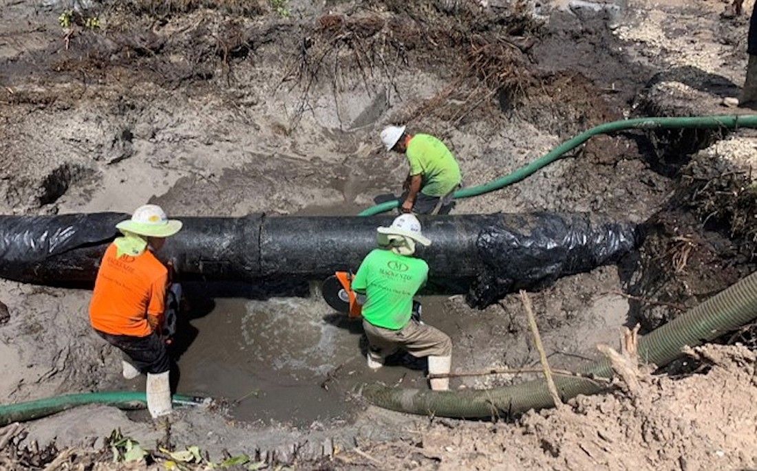 Bradenton-based ET MacKenzie completed repair work after the town of Longboat Key's June 2020 sewage break.