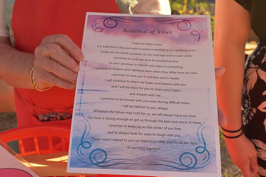 Married couples recite the renewal of vows at the annual Say, 