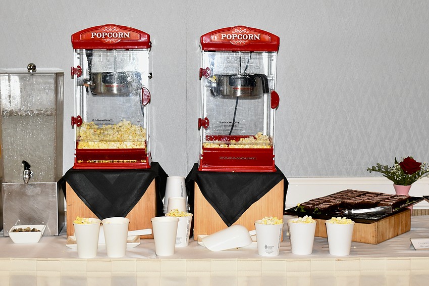 A snack bar for the ladies to enjoy while playing cards.