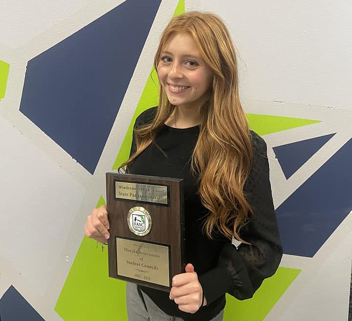 Windermere High School junior Maggie Caprise is the Student Government Association programming director and the District 3 president for the Florida Association of Student Councils at Windermere.