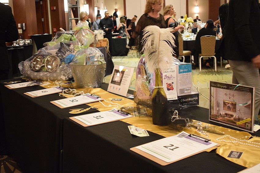Dozens of items are available in the silent auction.