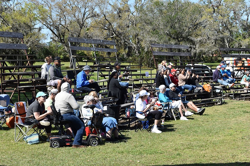 Attendees watch the competition.
