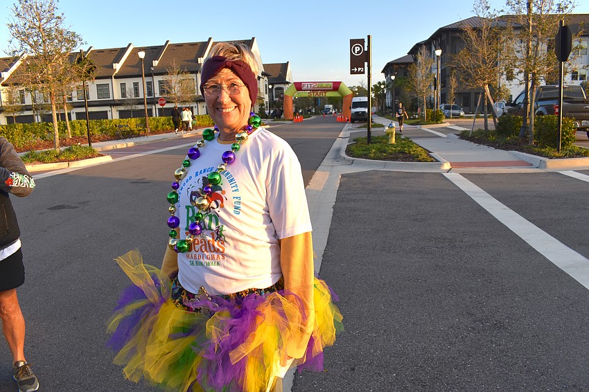 Lori Stabinski of Ellenton says participating in the Run for the Beads was a great way to see the new community of Waterside Place.