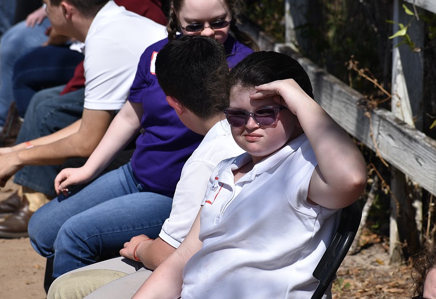 Bradenton's 11-year-old Payton Stape waits for her turn in the arena as she watches the other participants.