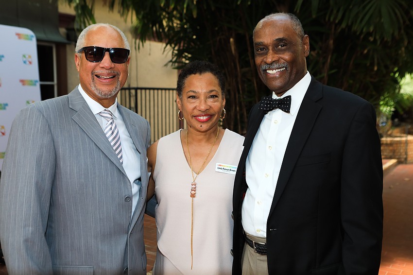 Allen Brown and Linda Poteat-Brown with Ted Downey