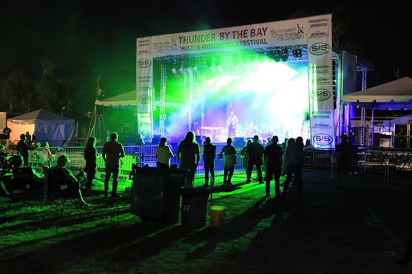 The crowd rocked out with the bands.