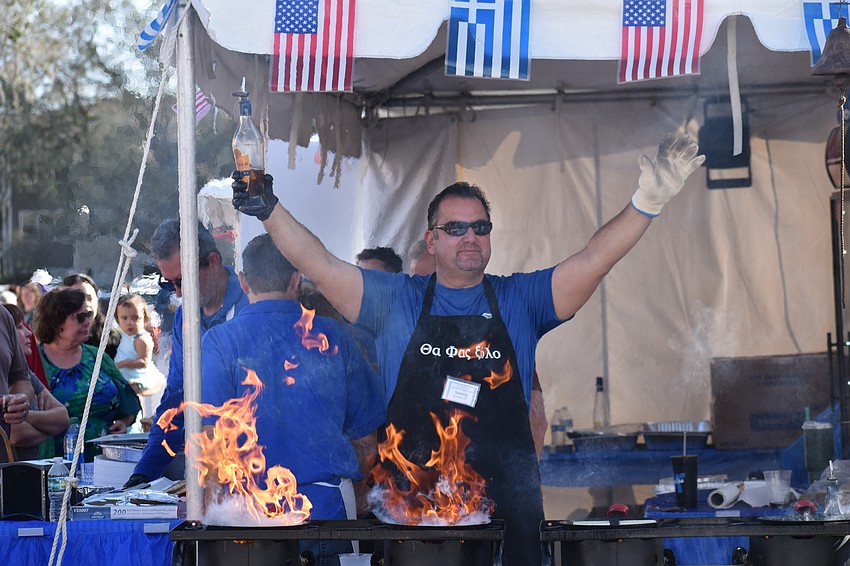 Boca Raton's Sammy Zaparegos sends the flames roaring.