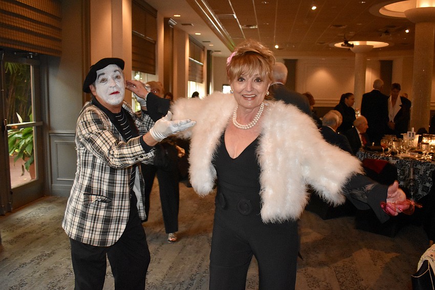 Dr. Mime gives Susan Goldfarb a quick spin.