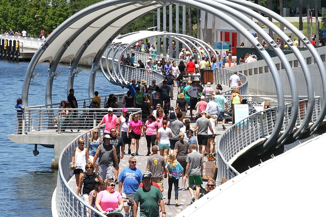 The Tampa Riverwalk has been named the nation’s second-best riverwalk by USA Today’s Reader’s Choice Travel Awards competition.