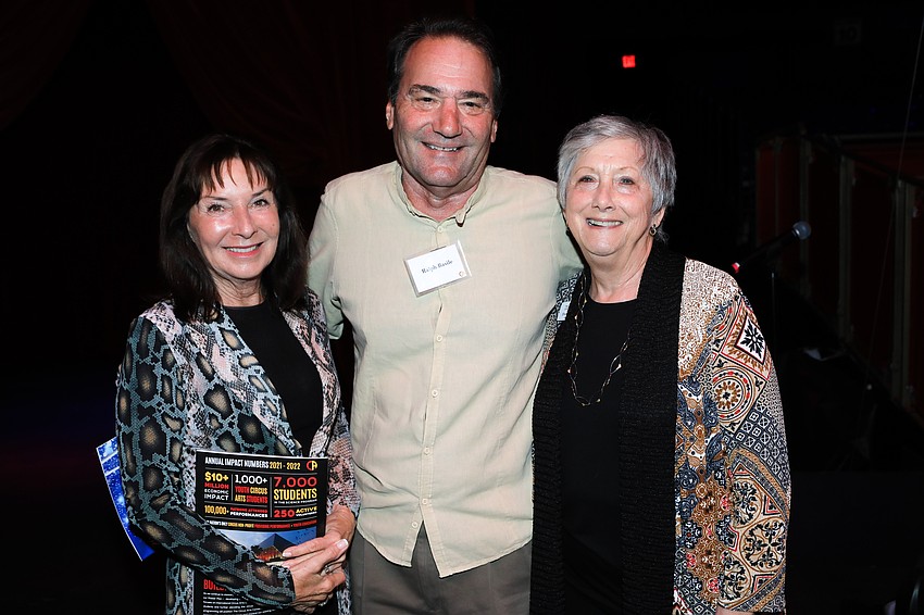 Karen McDonald-Basile, Ralph Basile and Board chairwoman Shari Ashman