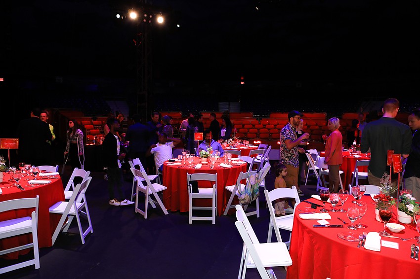 The dinner was held under the Big Top.