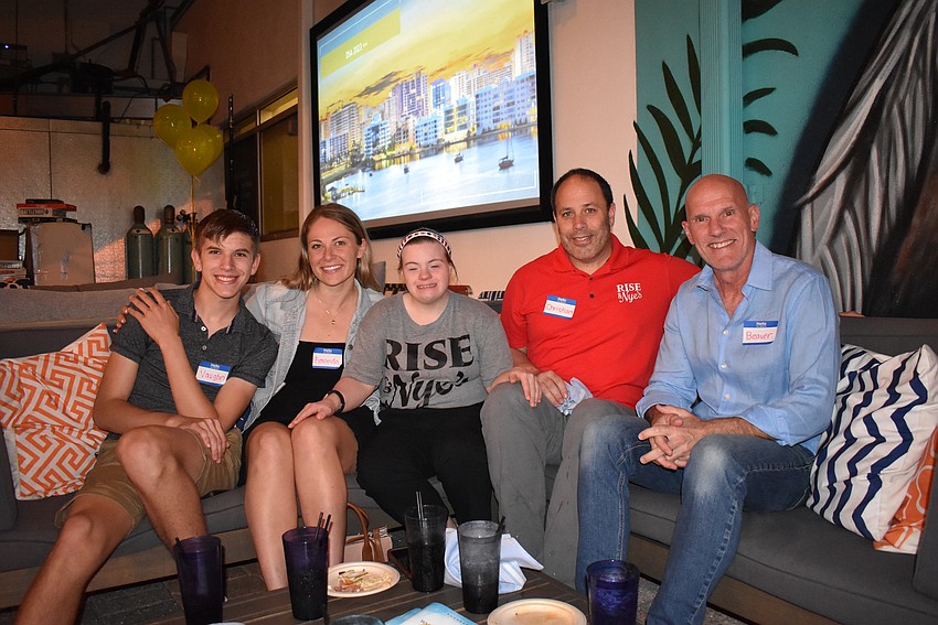Vaughn Sommers, Amanda Baar, Kelley Rouse, Rise & Nye's owner Christian Nye and Rise & Nye's Co-Founder Beaver Shriver attend Downtown Sarasota Alliance's Annual Evening of Recognition and Awards Celebration on Feb. 21.