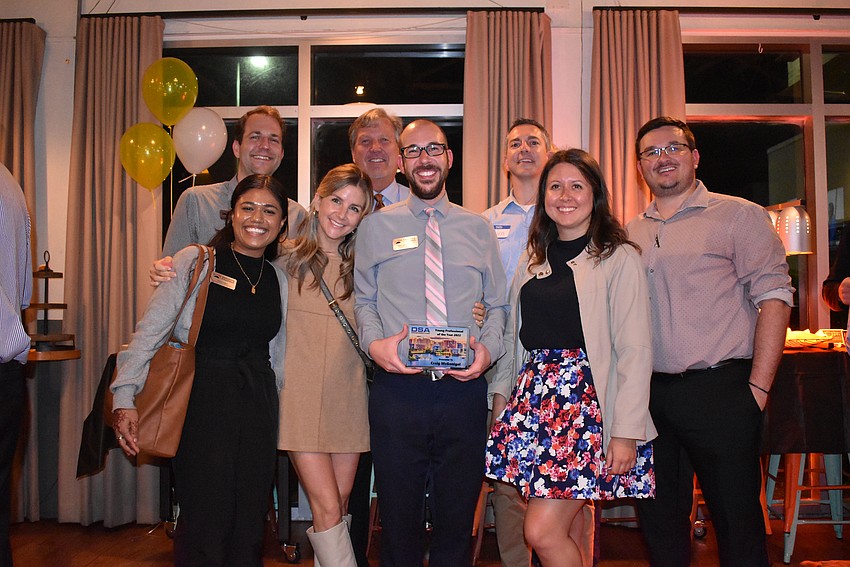 Sonya Isram, Sara Rachon, Young Professional of the Year Craig McGonigal, Heather Moore, Zach Henkel, Dan Sidler, Ed Hill, Kevin Golumbeck.