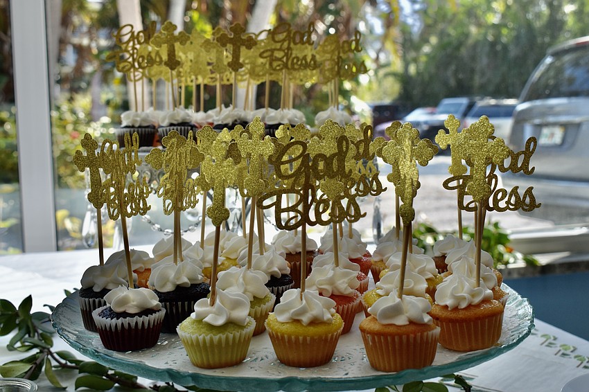 The reception includes dessert.