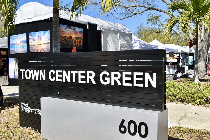 Artists set up tents at the Town Center Green for the Longboat Key Festival of the Arts.