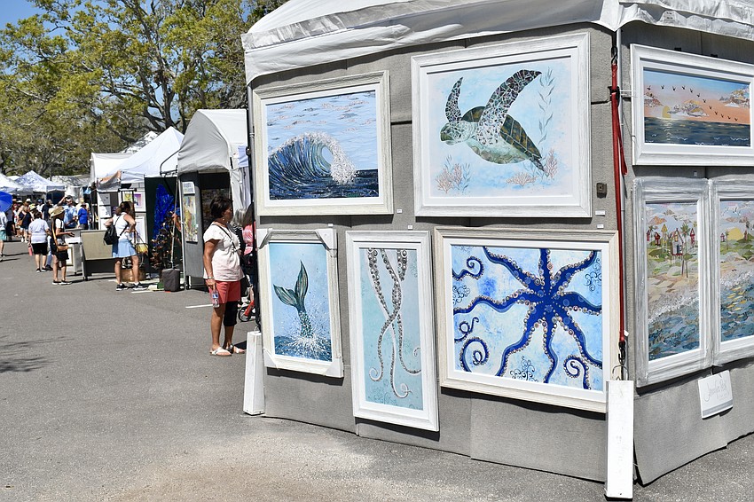 Artists from all over the country display their work at the Town Center Green.