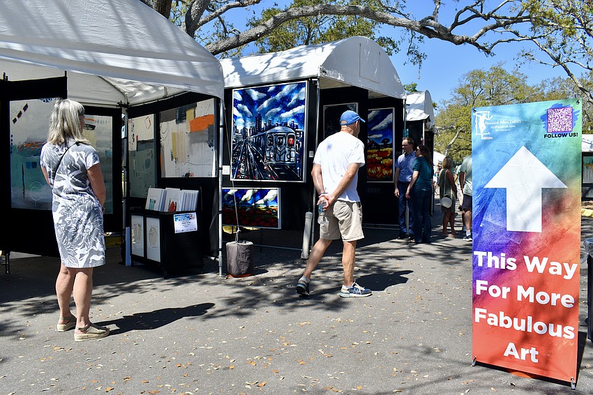 The Longboat Key Chamber of Commerce and Howard Alan Events hold an art show at the Town Center Green over the weekend.