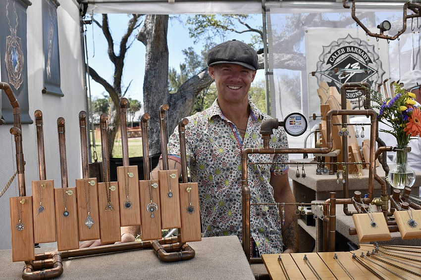 Caleb Barnaby turns old items into new jewelry.