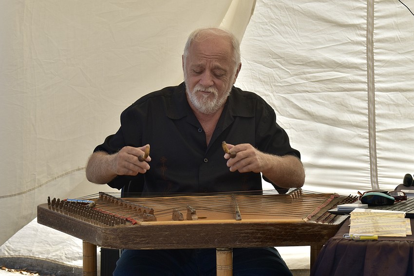 Vladimir Gorodkin plays the tsimbaly.