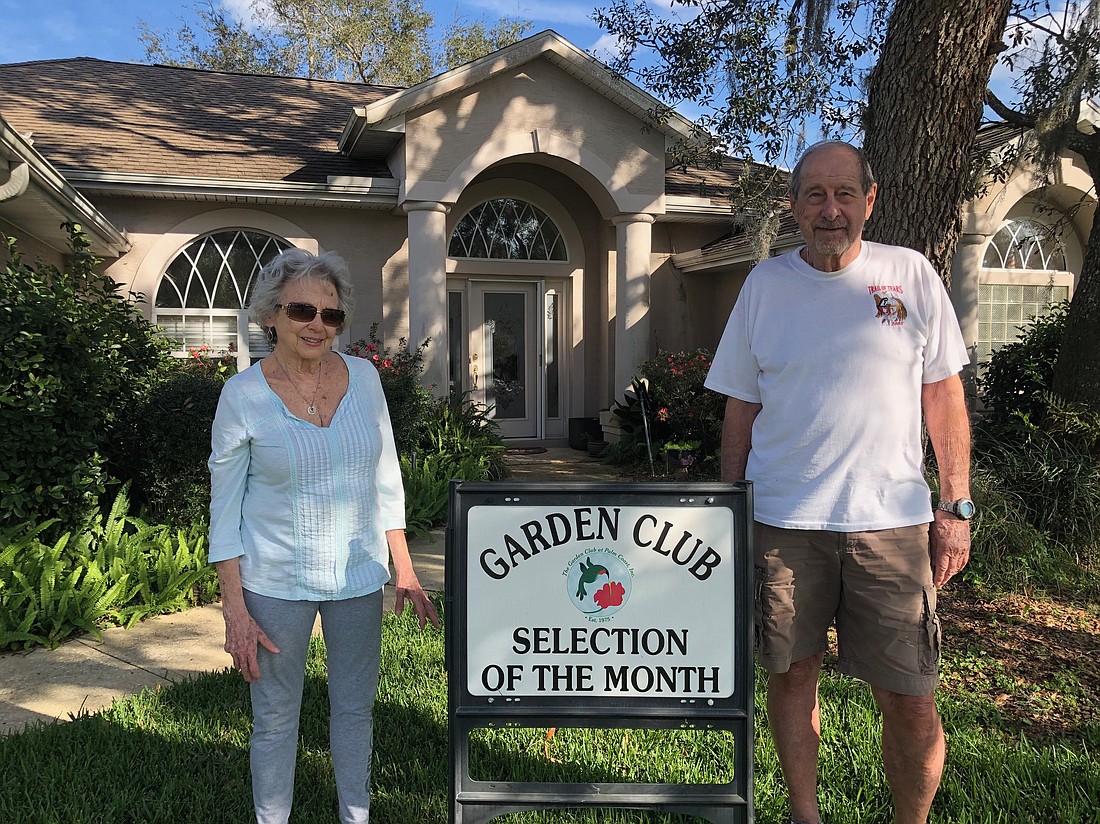 Gerry and Linda Lakemaker, of Frontier Drive, have been recognized as the March 2023 Selection of the Month recipients by The Garden Club at Palm Coast. Courtesy photo