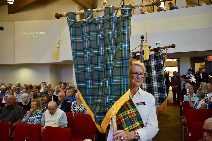Sandi Wolf in the Procession of Tartans.