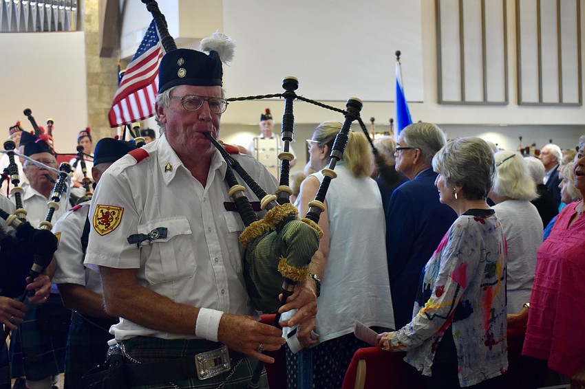 Marty Gray is one of 15 members of the Lion Rampant Pipe Band.
