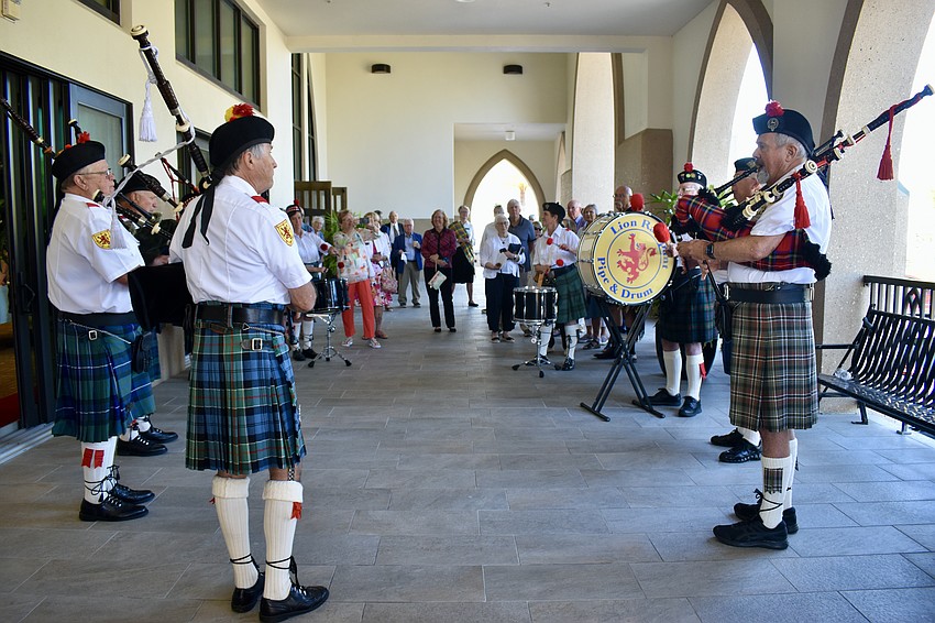The band plays an encore on the front patio.