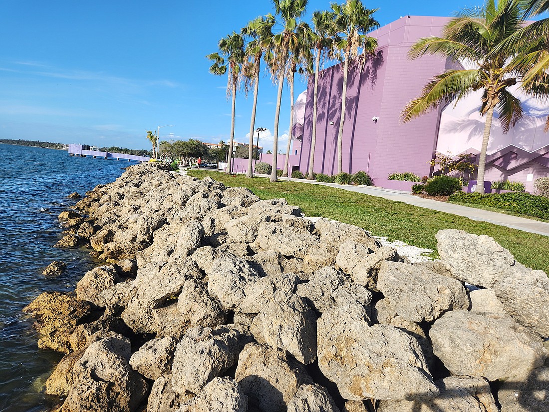 The Van Wezel Performing Arts Hall was built over fill, which created land on what was formerly Sarasota Bay.